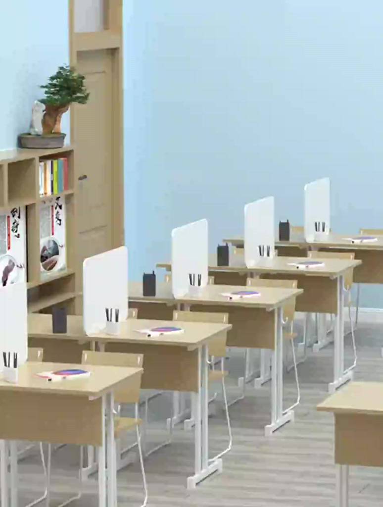 PVC Wood Plastic Office Screen Student Desk Partition/Desk screen ...