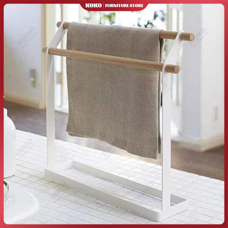 Creative racks Japanese floor movable countertop towel rack desktop ...