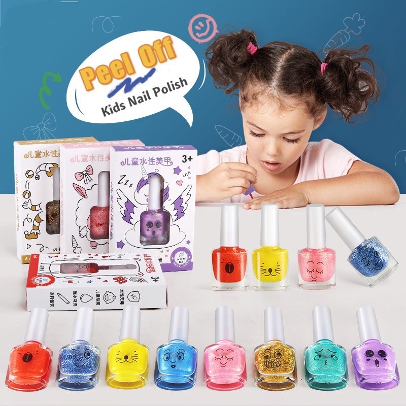 ?SG Ready Stock? Kids Peel Off Nail Polish Non toxic Water Based