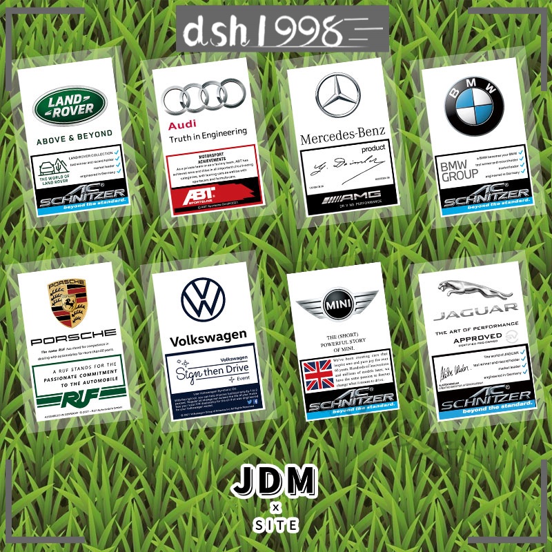 【Electrostatic Sticker】JDM Car Windshield Decorate For Porsche Tesla ...