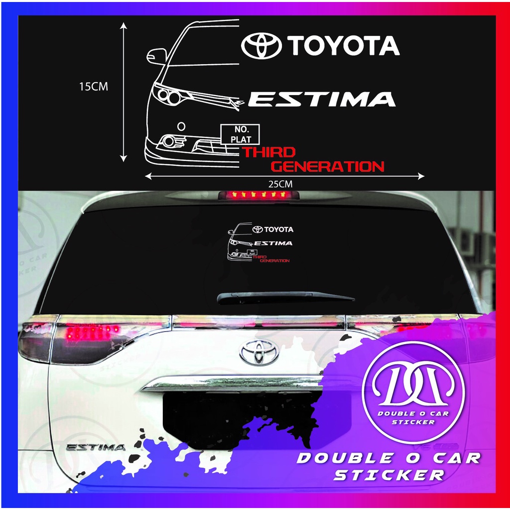Toyota Estima third generation shape&words sticker KI00552(PM ME NO ...