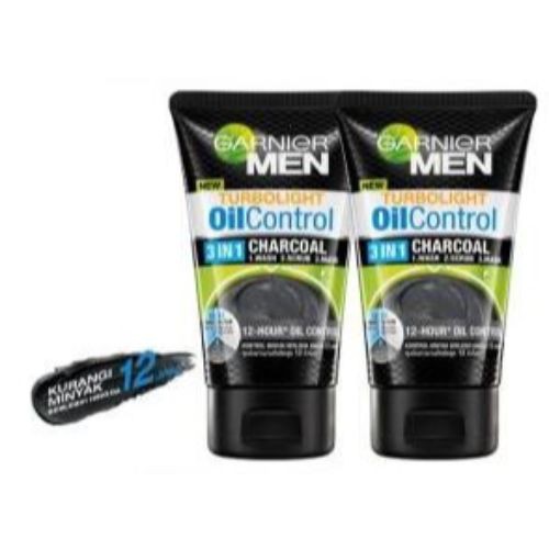 Garnier Men Turbo Light Oil Control 3 in 1 Foam 100ml - Gambar 4