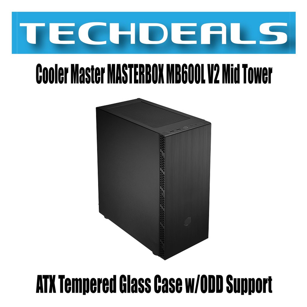 Cooler Master Masterbox Mb600l V2 Mid Tower Atx Tempered Glass Case Wodd Support Shopee Singapore 9382