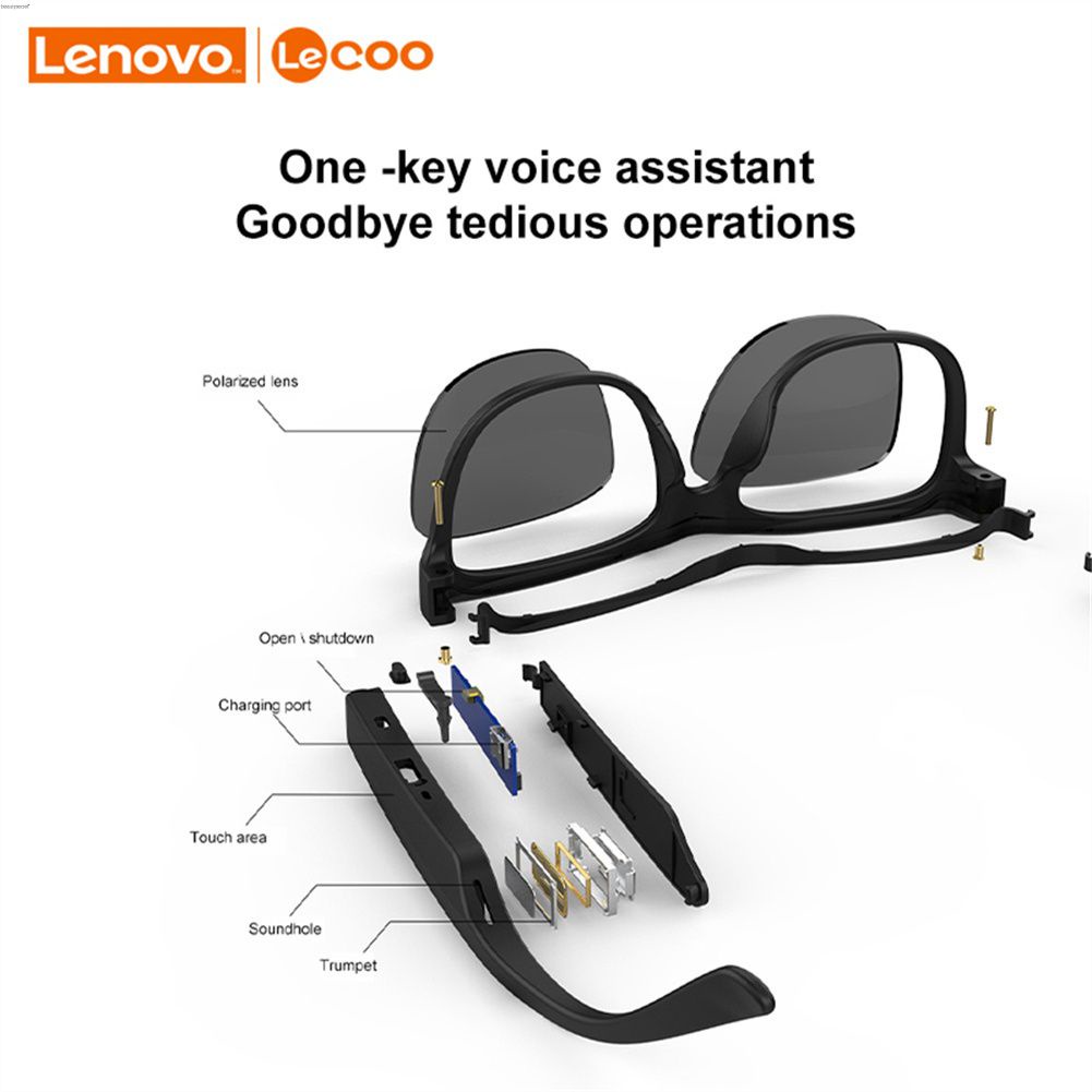 2022 Lenovo Smart C8 Music Sunglasses HIFI headset Wireless Bluetooth 5