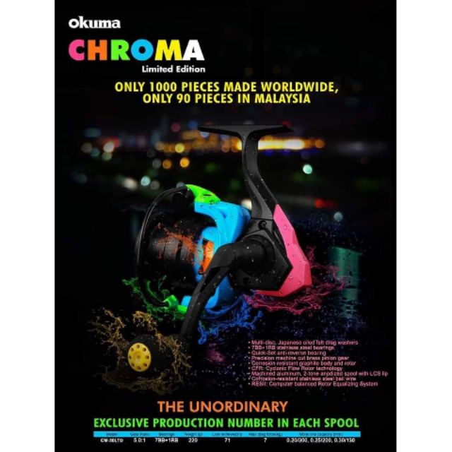 Okuma Chroma Limited Edition Spinning Reel