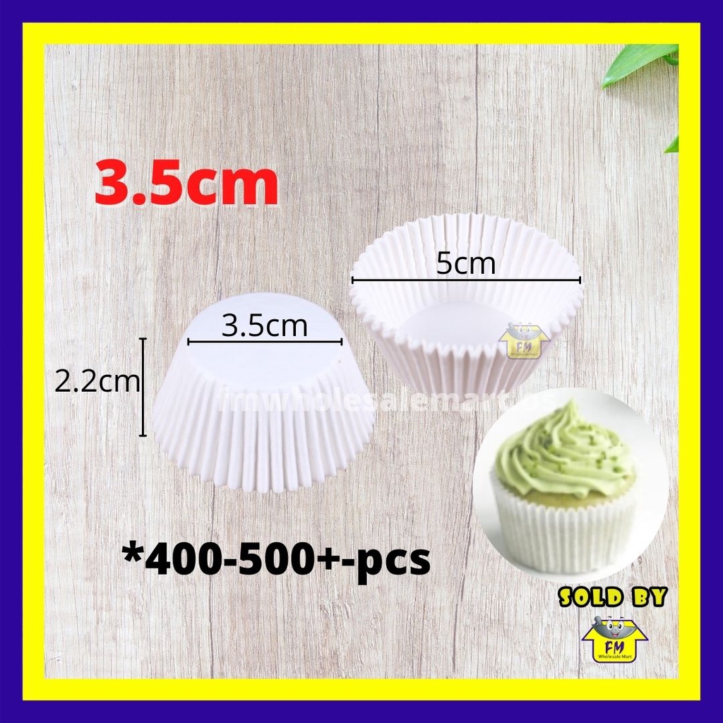 Mini Muffin Liners 500-Pack Mini White Cupcake Liners Food Safe