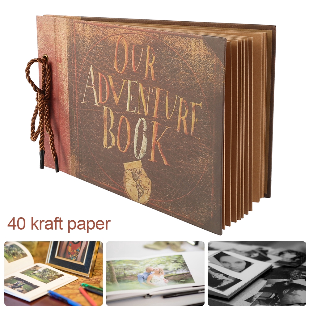 Our Adventure Book Handmade DIY Family Vintage Album Scrapbook Photo ...