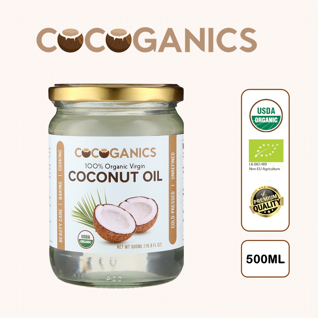 New! Cocoganics Virgin Coconut Oil [500ml] |100% Certified Organic ...