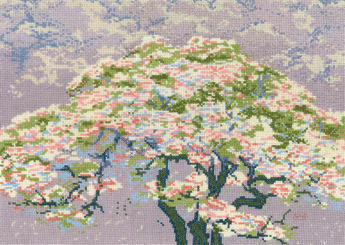 Product image BL1149/73 - Cherry Blossom - The Museum Cross Stitch Kit Set DMC Floss