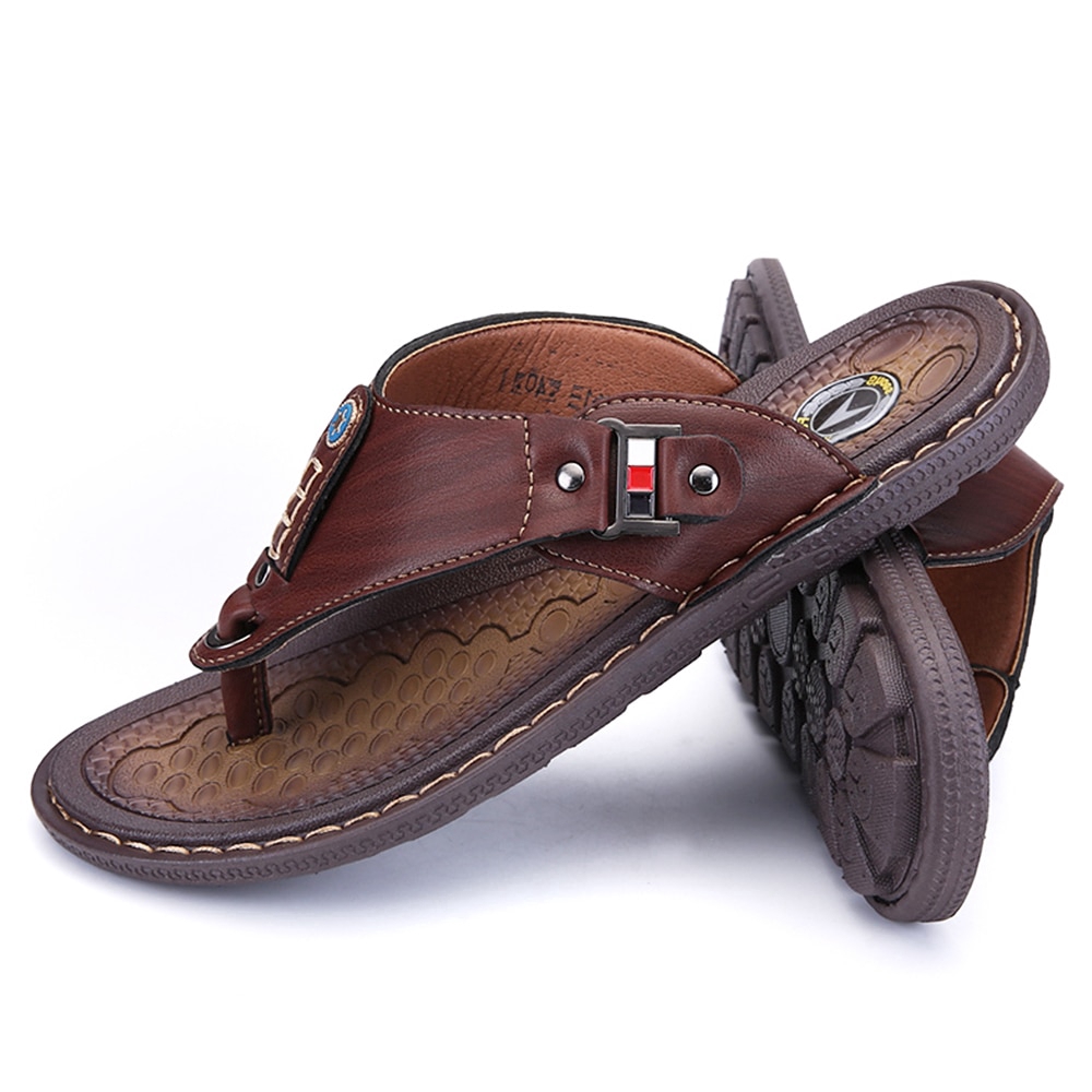 Pure leather chappals hot sale for mens