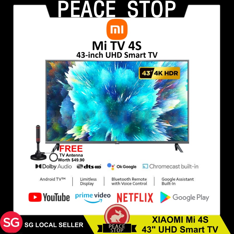 Xiaomi Mi TV 4S 43-inch UHD, Smart Android TV (4K, Built-in Google Play ...