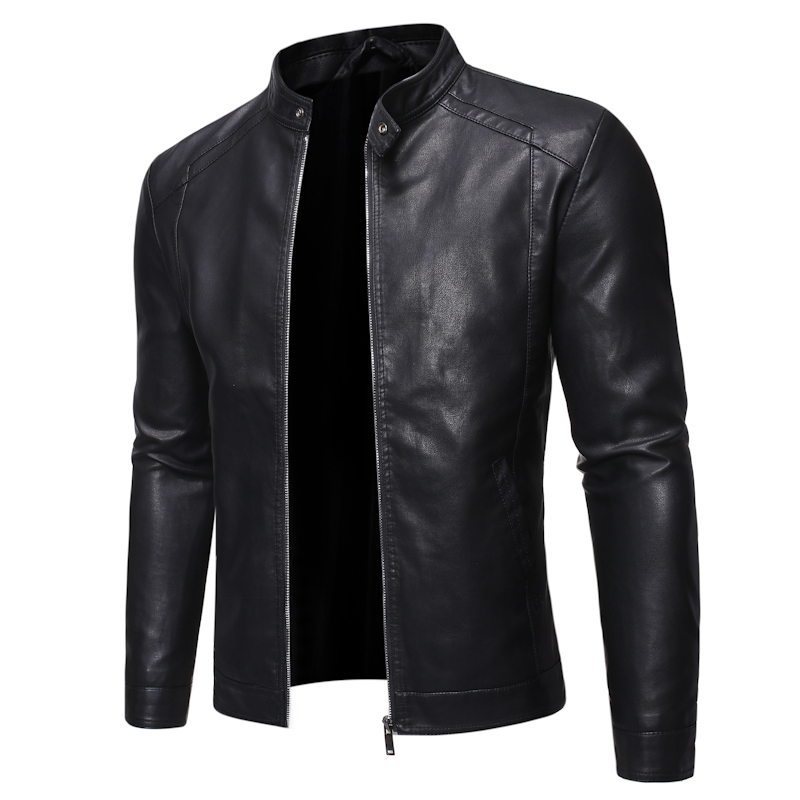 Mens black leather deals jacket 3xl