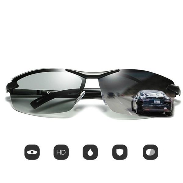 Men's Sports Night Vision Sunglasses Day and Night Driving Sun Glasses