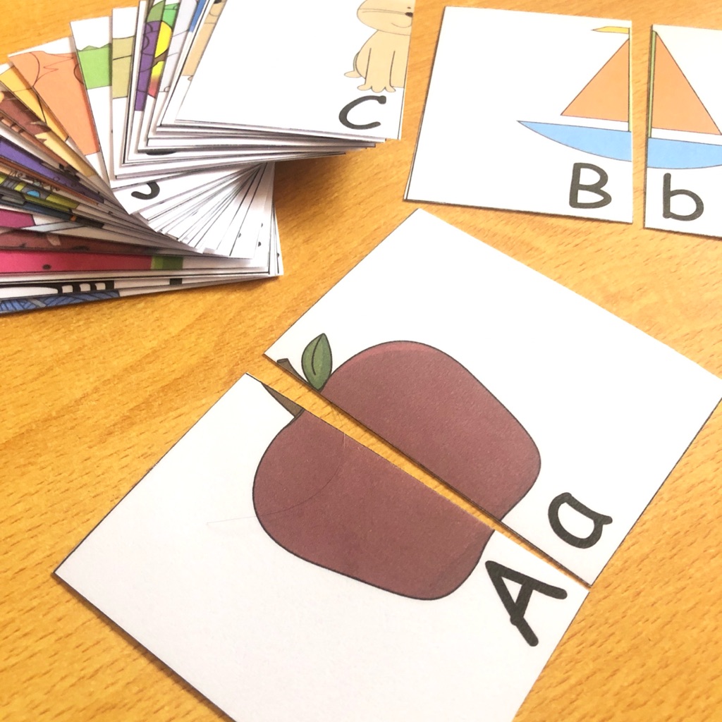Kids / Toddler Matching ABC Flash Cards | Shopee Singapore