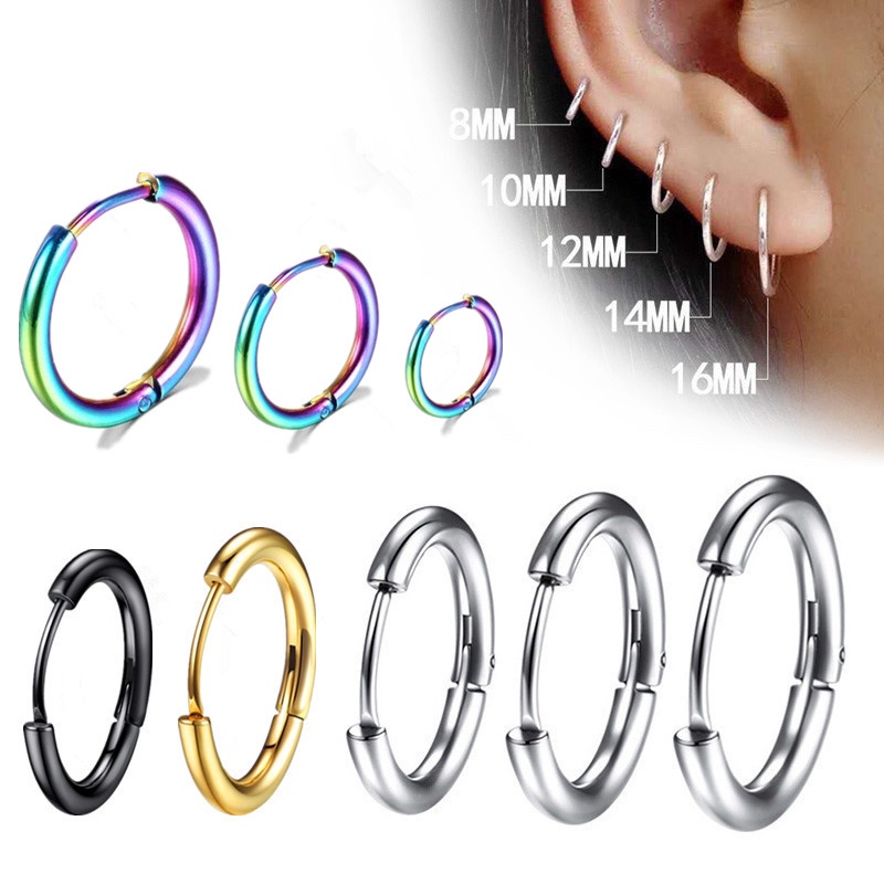 Mens 14mm hot sale hoop earrings