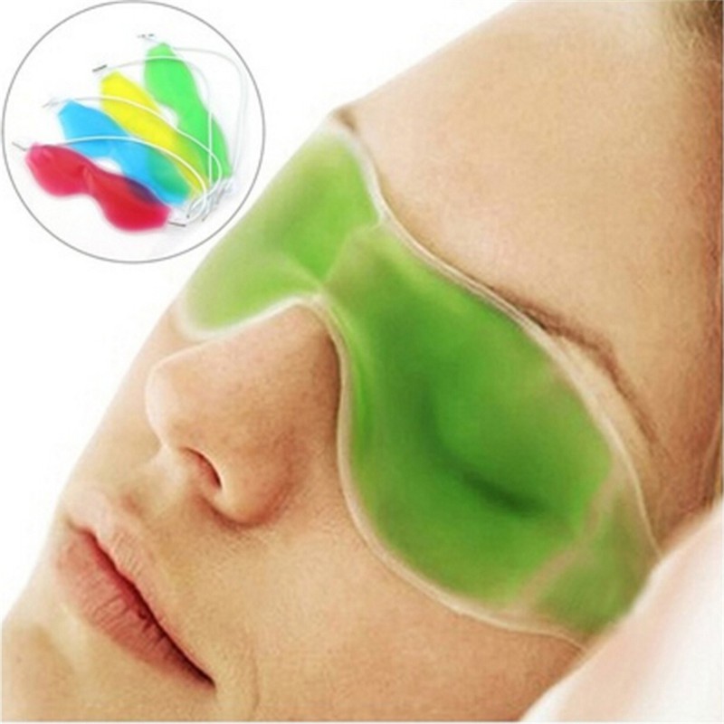 Gel Eye Mask Cold Pack Warm Hot Heat Ice Cool Soothing Tired Eyes Pad