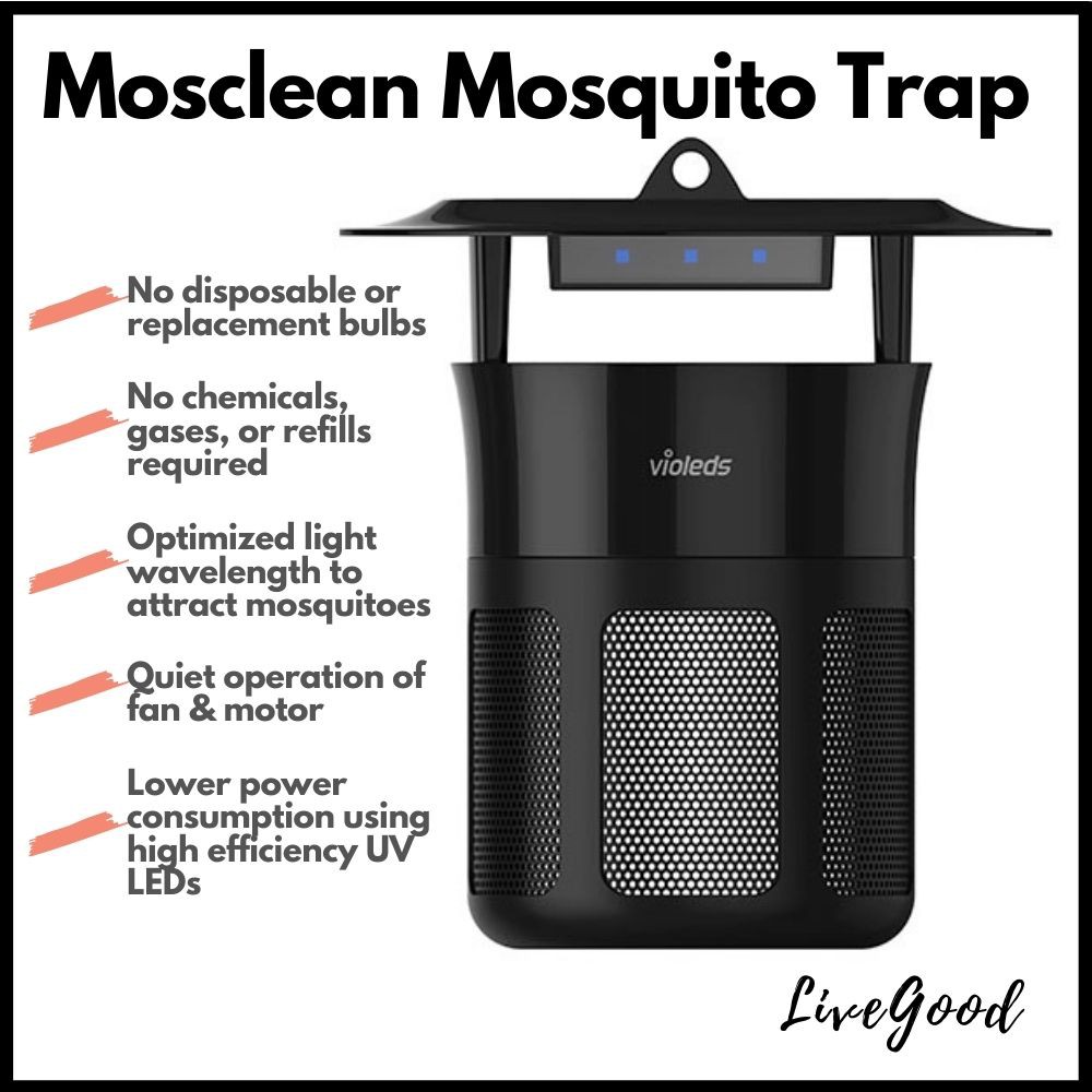 MOSclean UV LED Mosquito Trap (No Chemicals or refills required