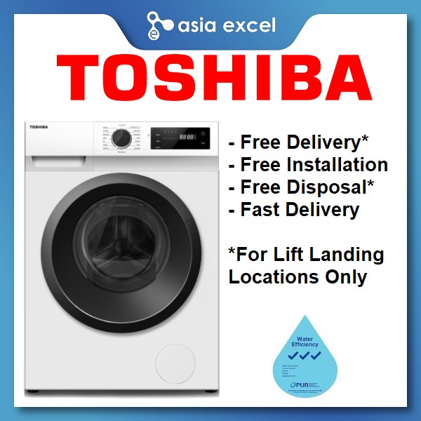 TOSHIBA TWBH95S2S 8.5KG REAL INVERTER FRONT LOAD WASHING MACHINE