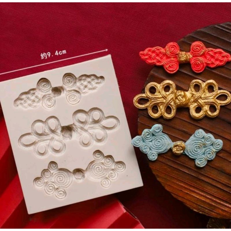 Cheongsam Silicone Mold/ Fondant Mold Button Shanghai Clothes/ Button ...