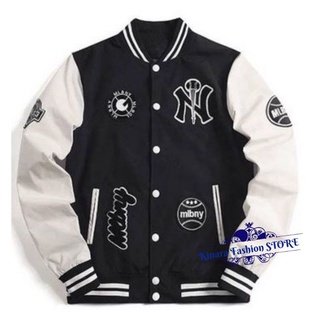 New York Yankees™ Kanji Leather Varsity Jacket - fall winter 2022