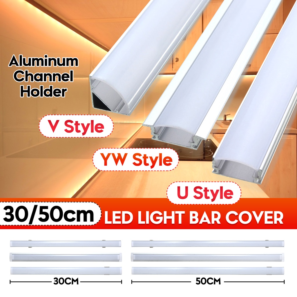 30 50 100cm U V YW Style Aluminium Channel Holder for LED Strip