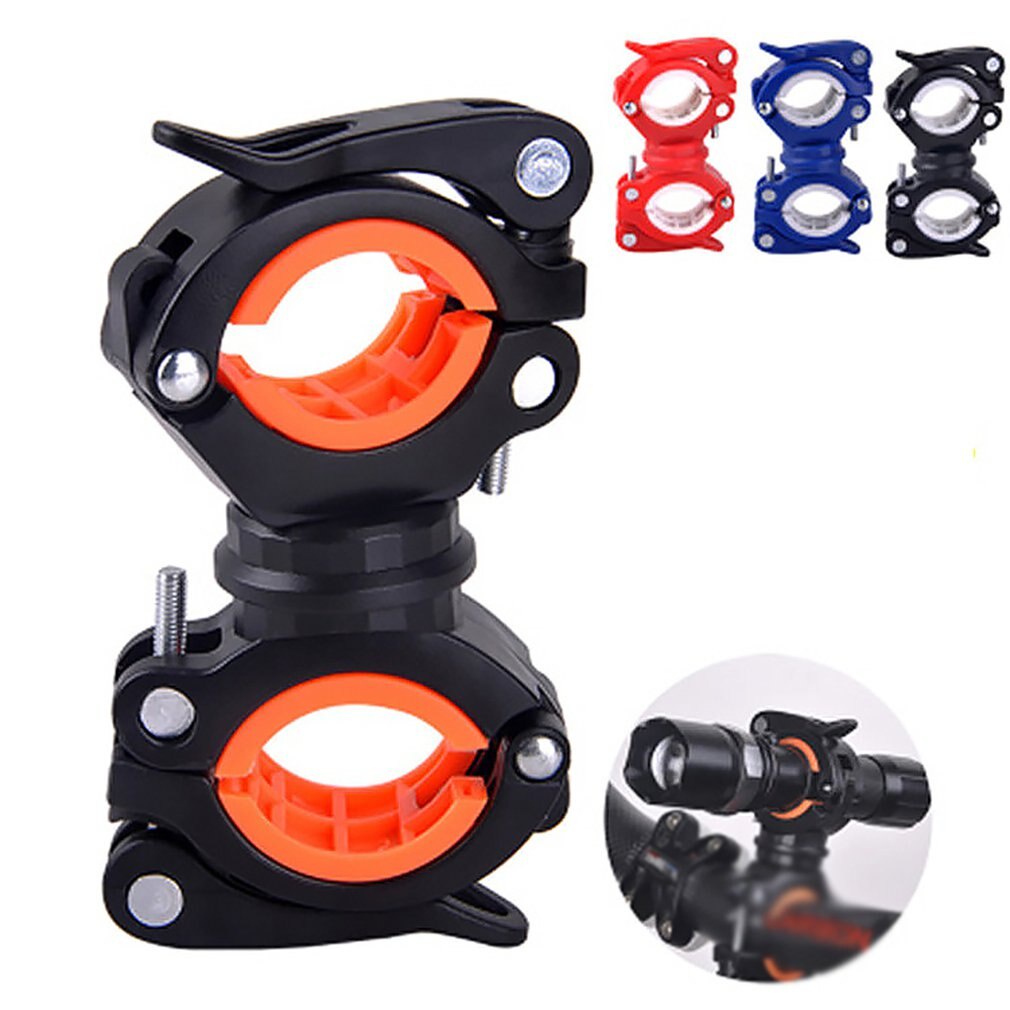 Rotatable Bicycle Light Holder Universal MTB Road Bike Flashlight Clip