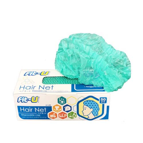 FIT-U HAIR NET isi 50 Pcs / Pelindung Rambut / Pelapis Helm / Penutup Kepala - Gambar 3