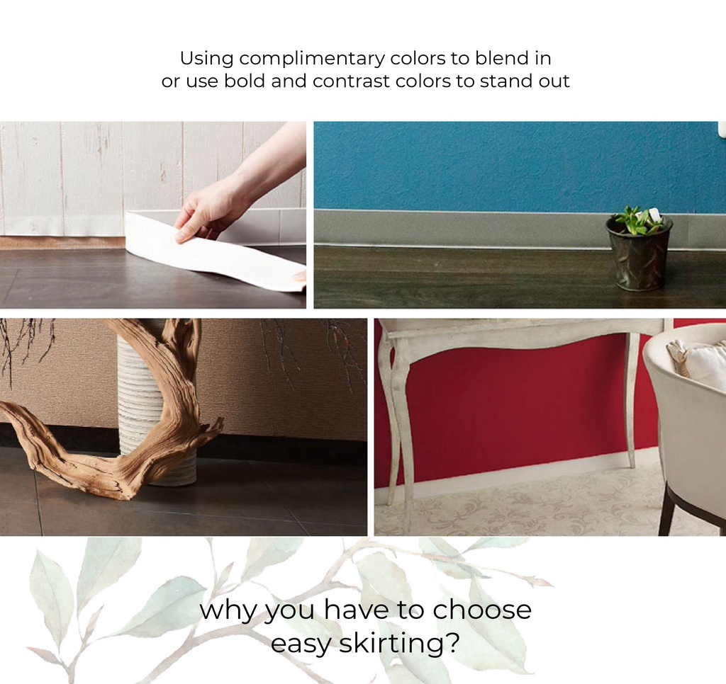 Lovehouse226 Toli and Sangetsu easy skirting baseboard flooring sticker ...