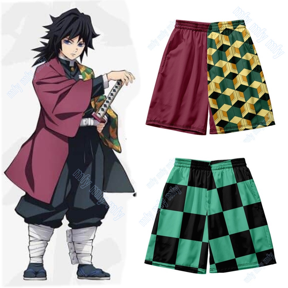 Pantalon Cargo Anime Style Tanjiro/Luffy – Tissu 65% Coton 35% Polyester, Pour Cosplay, Streetwear, Jogging | Pantalon Cosplay Manga