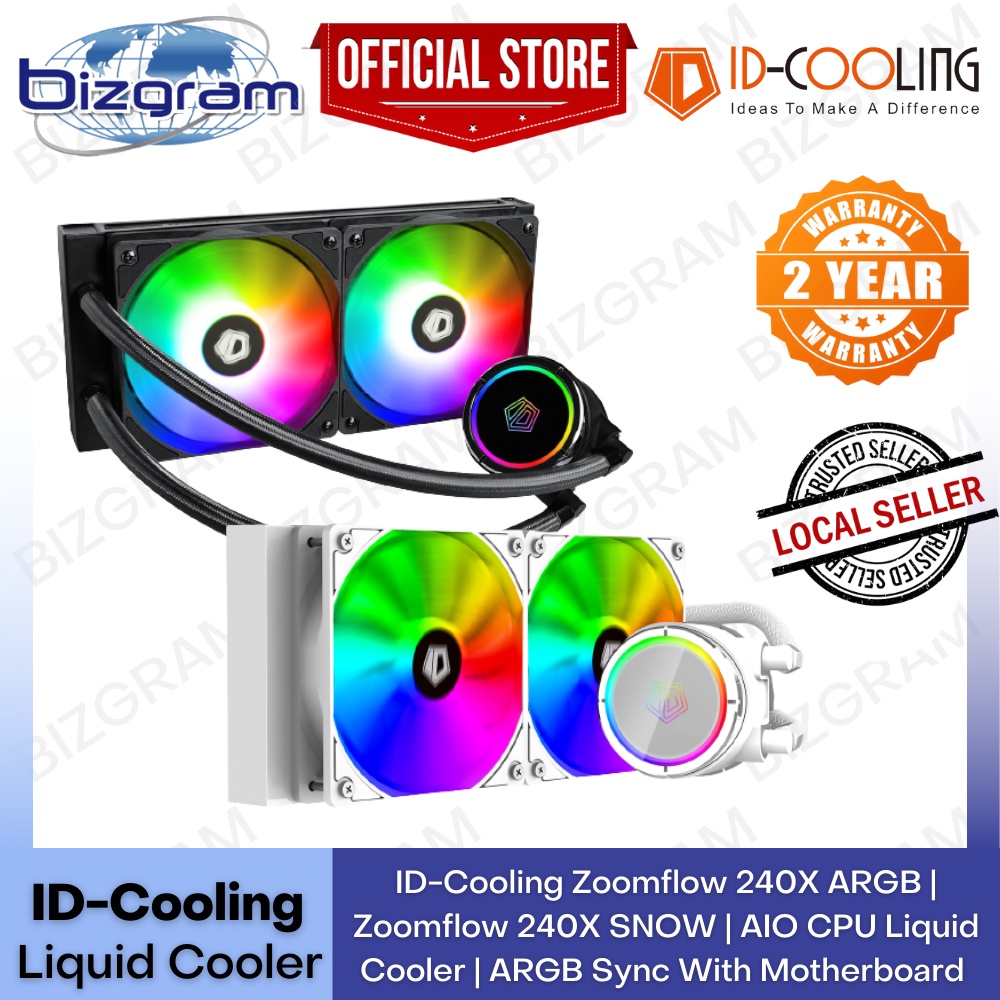 ID-Cooling Zoomflow 240X ARGB | Zoomflow 240X SNOW | AIO CPU Liquid ...