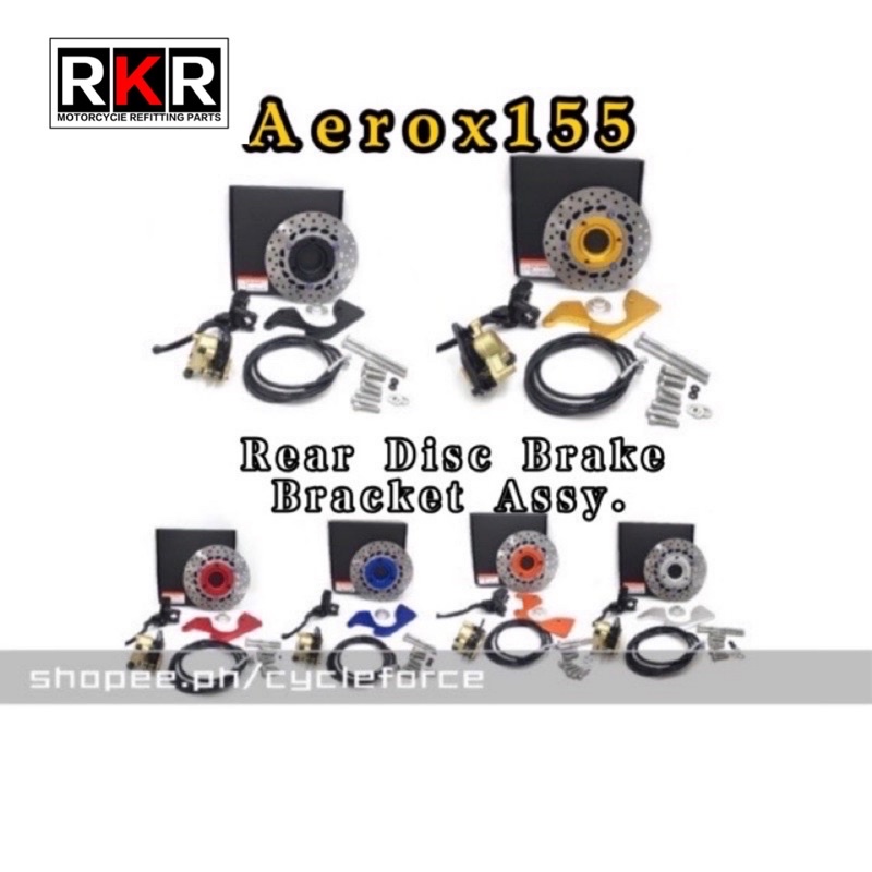 motorcycle rear disc brake bracket assy aerox (full set with disc rear ...