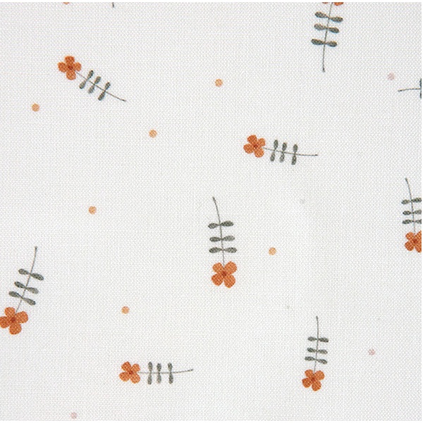 Organic 30s Mini Flower Patterned Fabric printed in Korea by the Half ...