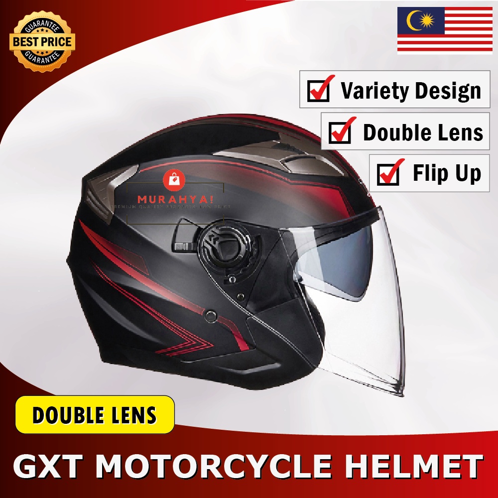 GXTTM Helmet motor Topi keledar motorcycle GXT helmet double visor