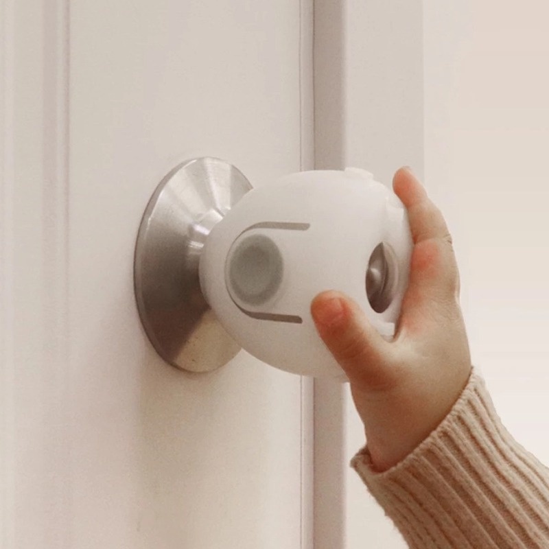 Round Knob Door Handle Safety Cover / Anticollision Doorknob Guard