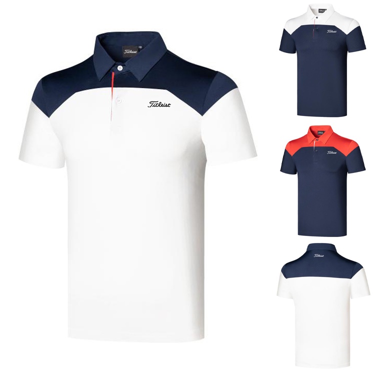 Titleist Summer golf Clothing Men's POLO Shirt Short-Sleeved T-Shirt Quick-Drying Sports Breathable Top Jersey Wicking Customization
