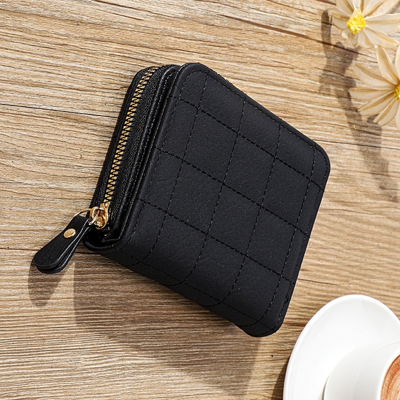 HITAM Women's Folding Wallet Small PREMIUM Card SLOT Money Coin Zipper ...