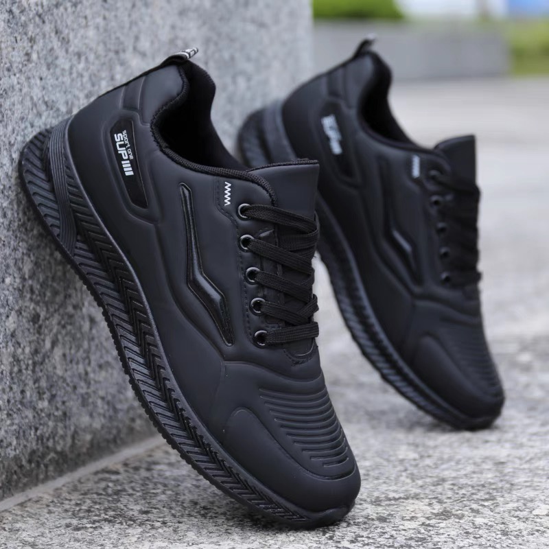 Gio Saverino Sepatu Sekolah Hitam Pakai Tali Joker