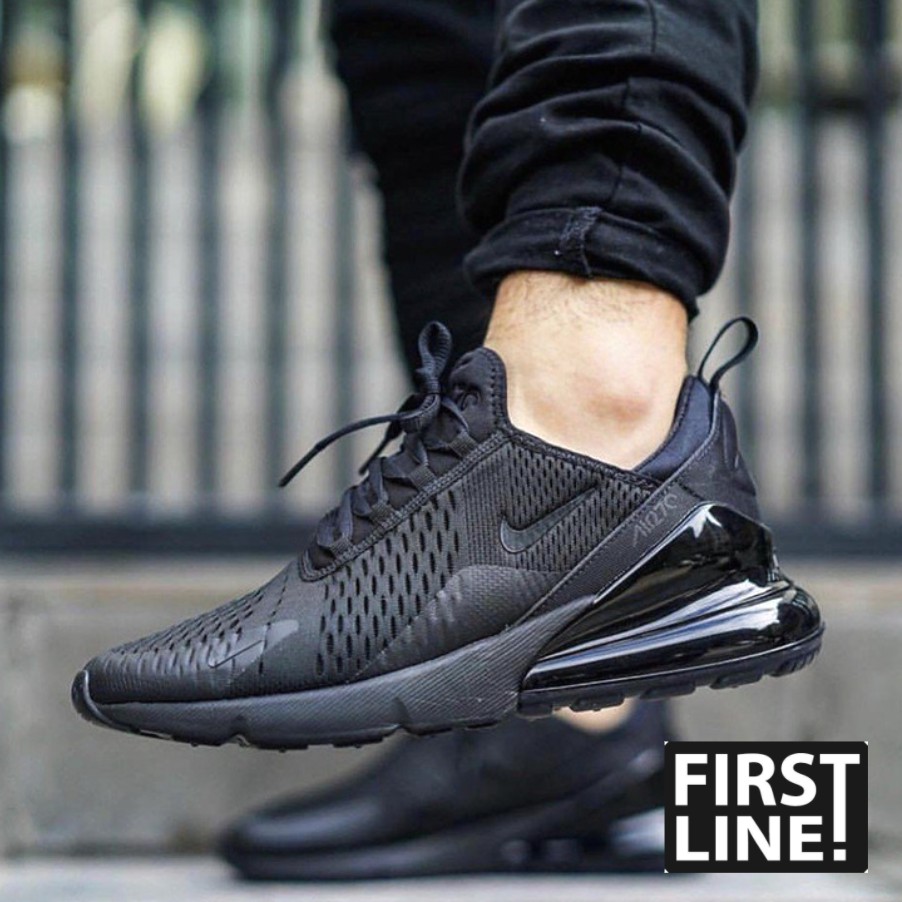 Nike Air Max 270 All Black Male Female Running Shoes Sports Leisure Training Max270 Jogging Shoes Shopee Singapore