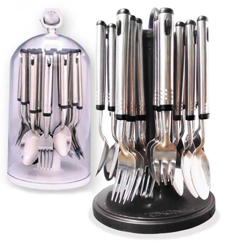 Oxone OX9000 Sendok Makan Set Cutlery Set Stainless Steel 24 Pcs - Gambar 2