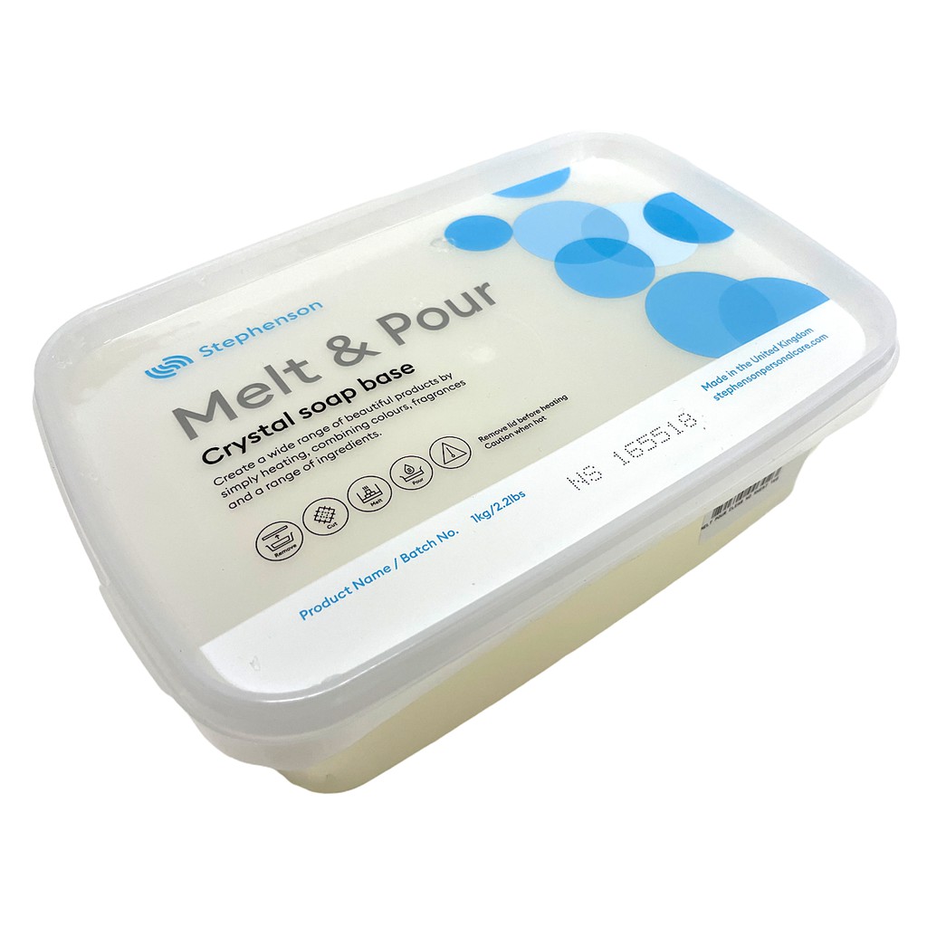Stephenson Melt & Pour Crystal NS (Clear No Sweat) Soap Base 1kg
