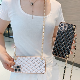 For iPhone 13 14 Pro Max 12 11 Bling Glitter Wallet Crossbody Chain Strap  Case