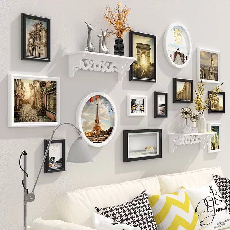 Diy Wooden Photo Frame 12 Piece Set 14 Piece Set Wall Decoration Wall ...