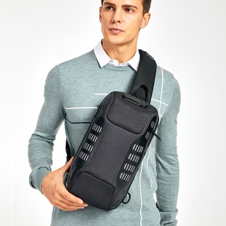 OZUKO Fashion Men Sling Bag Multifunction Anti-theft Chest Pack ...