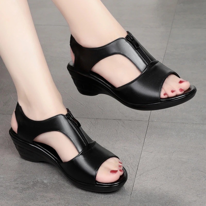 Women Heels Sandals 2023 Comfortable Soft Bottom Shoe Non-Slip