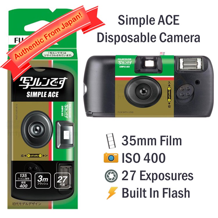 FUJIFILM disposable camera, aesthetic