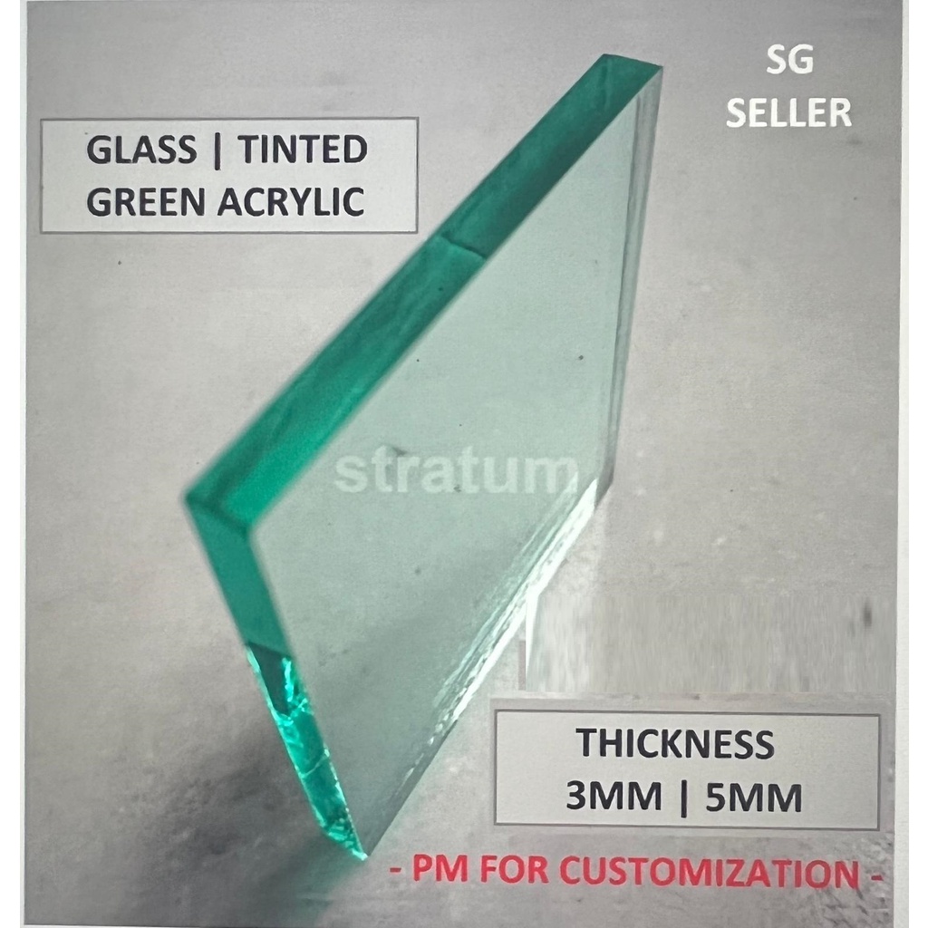 Tinted Green Acrylic | Customized Size | Thickness 3mm 5mm | Shopee ...