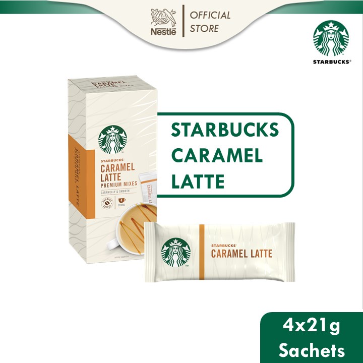 Starbucks Caramel Latte Premium Coffee Mix 86g Box Of 4 X 215g Sticks Shopee Singapore 0518