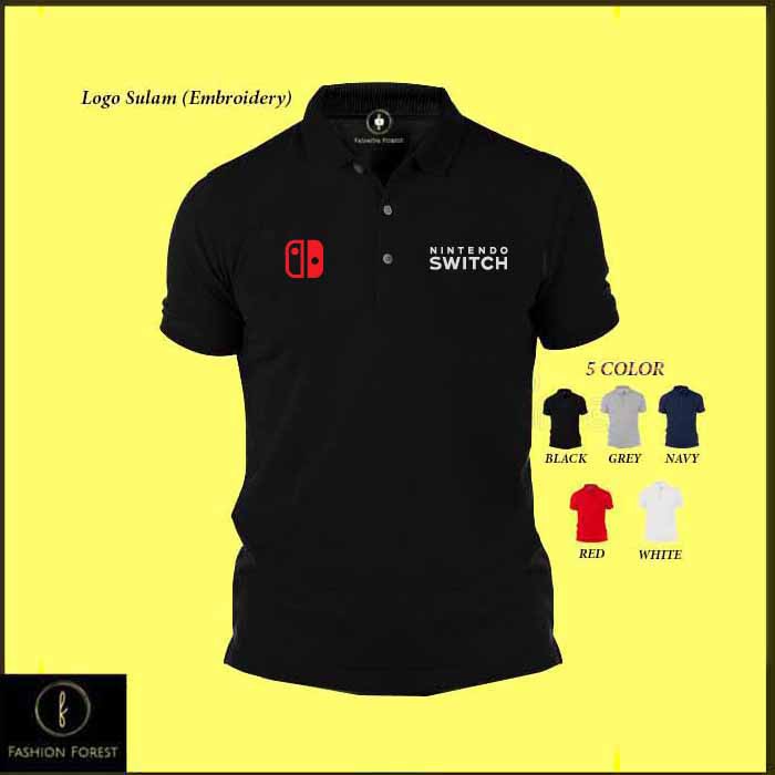 Polo T Shirt Classic Nintendo Switch Logo SULAM New Popular Video Game ...