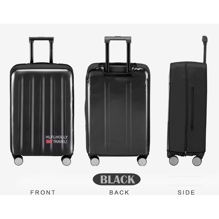 *SG SELLER* PVC Zipper Transparent Luggage Cover (Convenient Zip Cover ...