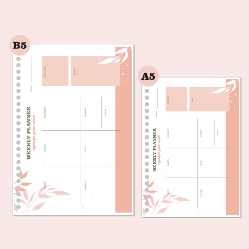 Monthly Planner and Daily Planner Simple Pink Pastel Edition | Shopee ...